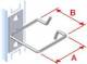 Triton 48,3 cm ( 19 inch ) accessory Single cable bracket, A40xB40mm, outside, sideways
