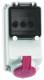 Bals 1586 Wandsteckdose QC TE 16A 4p 400V 6h IP44 rot D0-Sicherung