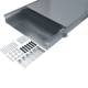 Hager BKW600070 Floor channel flush with floor with tray steel sheet BKW 600x(70-110)mm