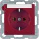 Berker 47501902 Steckdose SCHUKO mit B-feld S.1/B.3/B.7 rot matt