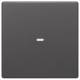 Berker 80960226 Wippe 1fach mit klarer Linse Q.1/Q.3 anthrazit samt