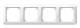 Merten 389419 frame 4-gang polar white 1-M, 