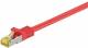 Goobay 91571 RJ45 patch cable S/FTP (PiMF), with CAT 7 raw cable, red - LSZH halogen-free, copper, RJ45 (CAT 6A) plug