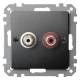 Merten MEG4350-0414 socket for audio connection anthracite System M
