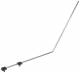 Dehn + Soehne 101110 DEHN fishing tip D 10mm L 1000mm Al -SET-, 55 ° angled m. Two saddle clamps Al