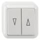 Merten MEG3755-8719 roller shutter button, 1-poligrweiß Exposed