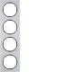 Berker 10142284 Rahmen 4fach R.3 Alu/schwarz