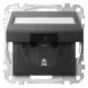 Merten MEG2312-0414 SCHUKO socket BRS folding + writing. StK anthracite system M