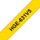 Brother HGE631V5 HG-631 LAMINATED TAPE 12MM 5PCS