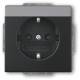 Busch Jaeger 2CKA002013A5434 BJ 20 EUCNB-885 SCHUKO Steckdosen Einsatz schwarz matt future linear