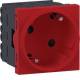 Hager GS10223020 Steckdose 1-fach SCHUKO Direkt Klipping 45x45 33° Verkehrsrot
