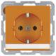 Berker 47506007 Steckdose SCHUKO mit B-feld Q.1/Q.3 orange samt