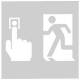 Eff Eff Fritz Fuss 1386-HW------00 EFF PC-U escape route sign basic green/white fixed