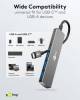 Goobay Slim 4-Port USB-Hub, USB-C™ auf USB-C™/USB-A, 5 Gb