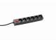 Bachmann Tischsteckdose, 6xDosen(CEE7)->Stecker(CEE7), 1,5m, mit Schalter, schwarz, SELLY,