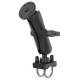 RAM Mounts RAM-101U-235 RAM Set Twin-Rohrschelle, Basispl. rund, mittlerer Arm,C-Kugel