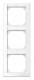 Merten 470325 M-SMART-Frame 3f Vert., M.Beschriftungsträger white glossy