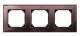 Merten 489315 M-PLAN real glass frame 3f mahogany brown