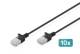 DIGITUS CAT 6 U-UTP slim patch cord Cu LSZH AWG 32/7 length 0.3m Black 10 pcs.