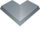 Hager AKBA4000701 Blind cover external corner L800 mm 45° sheet metal for AK400x70 mm