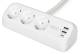 DIGITUS DA-70626 Power strip 2x + 2USB 1.5m 12W 30W white