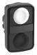 Schneider Electric ZB5AA7120 double pushbutton ,, flat white, flat black, groping