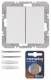 Berker 85656288 KNX-Funk Wandsender 2fach fl quicklink S.1/B.3/B.7olarweiß