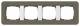 GIRA 0214416 Abdeckrahmen 4f E3 Umbra/Reinweiß