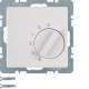 Berker 20266089 room temperature controller with changeover switch and central piece Q.1 polar white