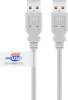 Goobay 50798 USB-A-Kabel, zertifiziert, 5 m, grau, 2,5 W, 0,5 A, 480 Mbit/s, USB 2.0