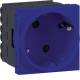 Hager GS10325017 Socket outlet 1-way SCHUKO Direct Clipping 45x45 66° traffic blue