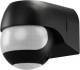 Goobay 2-zone motion sensor, tiltable/swivel, black, for surface wall mounting, 180°/360° detection, 12 m range, for outdoor use (IP44), suitable for LED