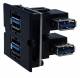 Bachmann frame 2xUSB 3.0 90° outlet on the side