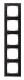 Merten MEG4050-3671 M-Pure Decor frame 5-fold wenge/aluminium