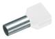 Cimco 187717 Zw.Aderendh.2x0.5mm²x8mm white Insulated Twin-wire end ferrule Color range 1