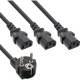 InLine® Netz-Y-Kabel, 1x Schutzkontaktstecker zu 3x Kaltgerätestecker, 5m