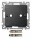 Merten 469314 central plate with high-end speaker plug-in. anthracite system M