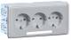 Ggk 36794 mounting box for Geräteeinbaukan, CFE P / DIALOG 3-f. Schuko socket channel
