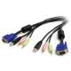 STARTECH.COM 6 ft 4-in-1 USB VGA KVM Switch Cable with Audio and Microphone