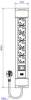 Bachmann BM005905 Steckdosenleiste CONNECTUS 6xCEE7/3 1xSchalter 2,0m CEE7/7 Grau
