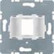 Hager WDF4612W mounting plate with white insert for Modular Jacks 1-way
