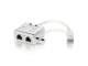 Equip 2-Port Splitter Cat5e RJ45->2xRJ45 FTP St/Bu 0.15m Polybeutel