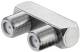 Goobay 11938 F-Verbinder, U-Form: F-Buchse > F-Buchse - Adapter-Stecker aus Kupfer-Zink-Gemisch