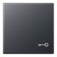 Jung A590BFTANM Wippe Symbol Tür bruchsicher Serie A anthrazit matt
