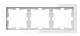 Merten MEG4030-6520 D-Life glass frame 3-fold crystal white