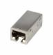 TP-TP coupling, CAT6A, socket, 1:1, 8-pin, RJ45, slim line, die-cast zinc, Synergy 21