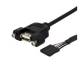 STARTECH.COM 1ft Panel Mount USB Cable - USB A to Motherboard Header Cable F/F