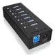 RaidSonic IB-AC618 ICY BOX External Hub USB-B 3.0 zu 7x USB-A 3.0 mit Netzteil