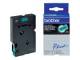 Brother TC701 Schriftband 12mm grün/schwarz
