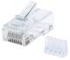 Intellinet 790604 90er-Pack Cat6 RJ45-Modularstecker UTP, 3-Punkt-Aderkontaktierung, für Massivdraht, 90 Stecker im Becher